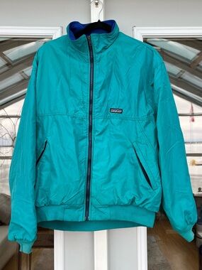 Patagonia Teal and Royal Blue Fleece-Lined Jacket